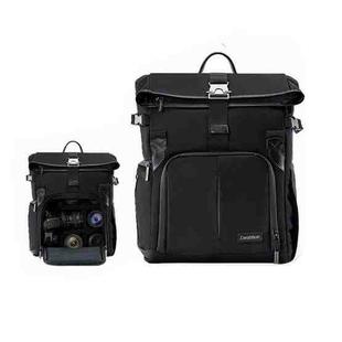 Cwatcun D95 Large Capacity Photography Backpack Shoulders Laptop Camera Bag, Size:27 x 37 x 16cm(Dark Black)