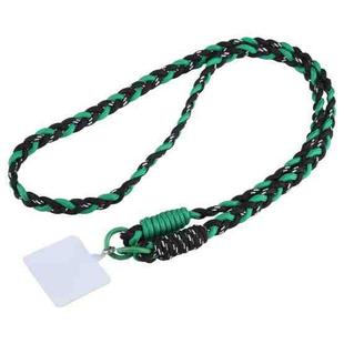 Universal Phone Three Strand Long Lanyard(Green Black White)