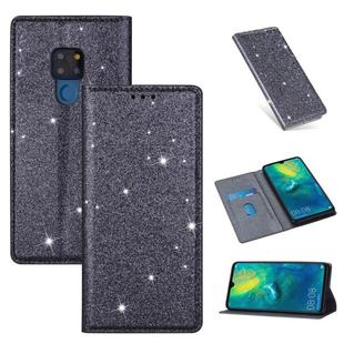 For Huawei Mate 20 Ultrathin Glitter Magnetic Horizontal Flip Leather Case with Holder & Card Slots(Gray)