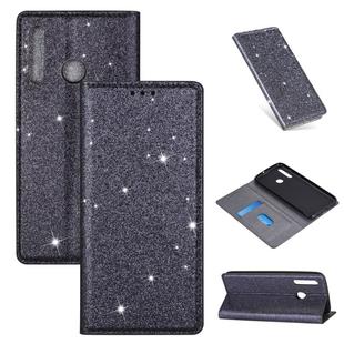 For Huawei P Smart+ 2019 Ultrathin Glitter Magnetic Horizontal Flip Leather Case with Holder & Card Slots(Gray)