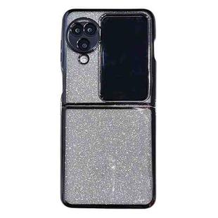 For OPPO Find N3 Flip High-flash Cardboard Electroplated TPU Phone Case(Black)