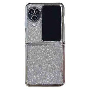 For OPPO Find N3 Flip High-flash Cardboard Electroplated TPU Phone Case(Silver)