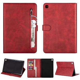 For Samsung Galaxy Tab S5e T720 / T725 Tablet Fashion Calf Texture Zipper Horizontal Flip Leather Case with Stand & Card Slots & Wallet & Wake-up / Sleep Function(Red)