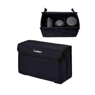Cwatcun H80 Large Capacity Foldable Inner Camera Bag Photography Lens Bag, Size:30 x 19 x 15cm M(Black)