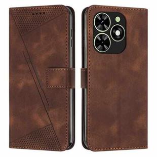 For Infinix Smart 8 Dream Triangle Leather Phone Case with Long  Lanyard(Brown)