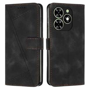 For Infinix Smart 8 Dream Triangle Leather Phone Case with Long  Lanyard(Black)