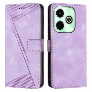 For Infinix Hot 40i Dream Triangle Leather Phone Case with Long  Lanyard(Purple)