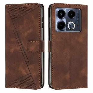 For Infinix Note 40 5G Dream Triangle Leather Phone Case with Long  Lanyard(Brown)