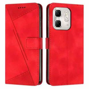 For Infinix Hot 50i Dream Triangle Leather Phone Case with Long  Lanyard(Red)