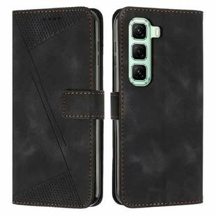 For Infinix Hot 50 Pro+ 4G Dream Triangle Leather Phone Case with Long  Lanyard(Black)