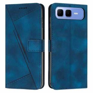 For Infinix Smart 10 Plus 4G Dream Triangle Leather Phone Case with Lanyard(Blue)
