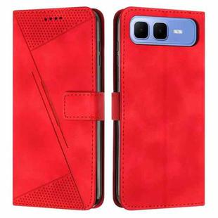 For Infinix Smart 10 Plus 4G Dream Triangle Leather Phone Case with Lanyard(Red)