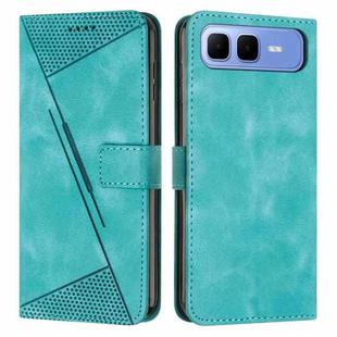 For Infinix Smart 10 Plus 4G Dream Triangle Leather Phone Case with Lanyard(Green)