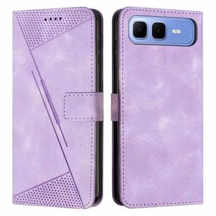 For Infinix Smart 10 Plus 4G Dream Triangle Leather Phone Case with Lanyard(Purple)