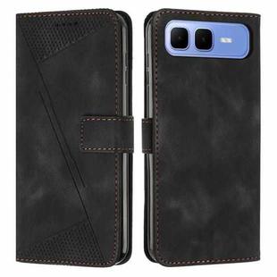 For Infinix Smart 10 Plus 4G Dream Triangle Leather Phone Case with Lanyard(Black)