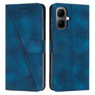 For Infinix Smart 10 4G / Tecno Pop 10 Dream Triangle Leather Phone Case with Lanyard(Blue)