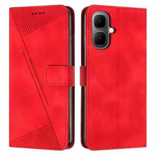 For Infinix Smart 10 4G / Tecno Pop 10 Dream Triangle Leather Phone Case with Lanyard(Red)