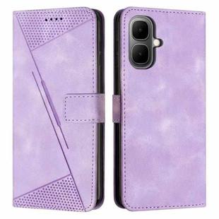 For Infinix Smart 10 4G / Tecno Pop 10 Dream Triangle Leather Phone Case with Lanyard(Purple)