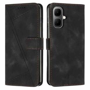 For Infinix Smart 10 4G / Tecno Pop 10 Dream Triangle Leather Phone Case with Lanyard(Black)