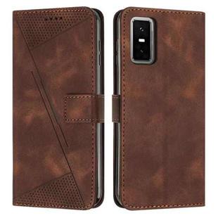 For Infinix GT 30 Pro Dream Triangle Leather Phone Case with Lanyard(Brown)