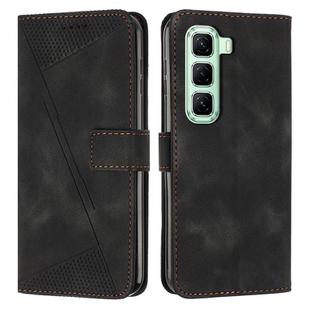For Infinix Hot 60 Pro 4G Dream Triangle Leather Phone Case with Lanyard(Black)