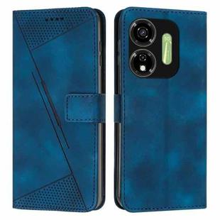 For itel P55 5G Dream Triangle Leather Phone Case with Long  Lanyard(Blue)