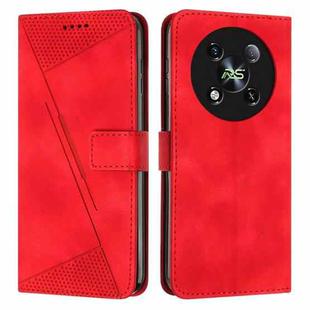 For itel RS4 Dream Triangle Leather Phone Case with Long  Lanyard(Red)