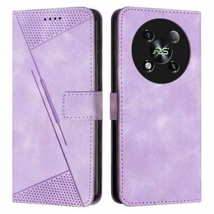 For itel RS4 Dream Triangle Leather Phone Case with Long  Lanyard(Purple)