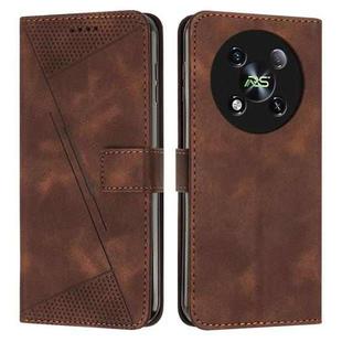 For itel RS4 Dream Triangle Leather Phone Case with Long  Lanyard(Brown)