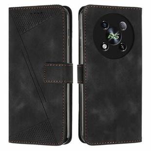 For itel RS4 Dream Triangle Leather Phone Case with Long  Lanyard(Black)
