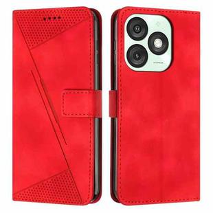 For itel A50 Dream Triangle Leather Phone Case with Long  Lanyard(Red)