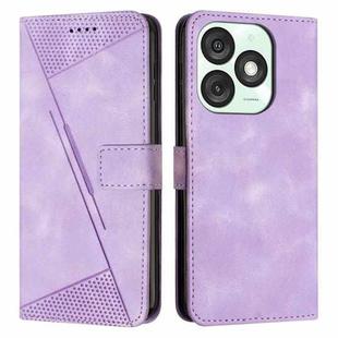 For itel A50 Dream Triangle Leather Phone Case with Long  Lanyard(Purple)