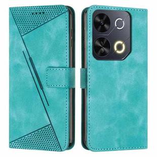 For itel P65 Dream Triangle Leather Phone Case with Long  Lanyard(Green)