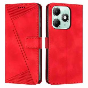 For itel A90 4G Dream Triangle Leather Phone Case with Lanyard(Red)