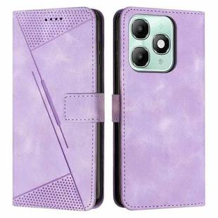 For itel A90 4G Dream Triangle Leather Phone Case with Lanyard(Purple)