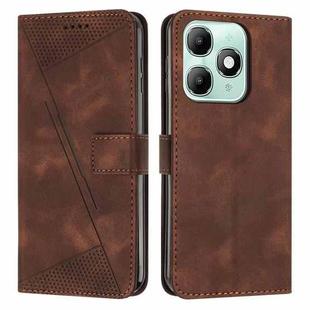 For itel A90 4G Dream Triangle Leather Phone Case with Lanyard(Brown)