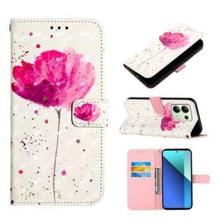 For Xiaomi Redmi Note 13 4G Global 3D Painting Horizontal Flip Leather Phone Case(Flower)