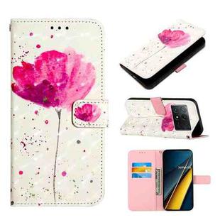 For Xiaomi Redmi K70E 3D Painting Horizontal Flip Leather Phone Case(Flower)