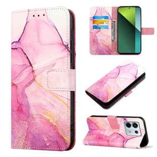 For Xiaomi Redmi Note 13 Pro 5G Global PT003 Marble Pattern Flip Leather Phone Case(Pink Purple Gold)