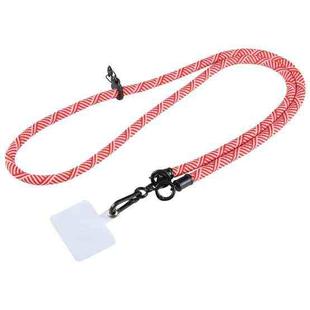 Universal Phone Twill Lanyard(Red Pink)