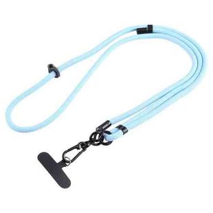 7mm Adjustable Crossbody Mobile Phone Anti-Lost Lanyard with Clip, Length: 75-150cm(Sky Blue)