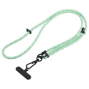 7mm Adjustable Crossbody Mobile Phone Anti-Lost Lanyard with Clip, Length: 75-150cm(Green White Zebra)
