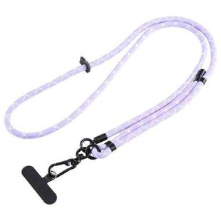 7mm Adjustable Crossbody Mobile Phone Anti-Lost Lanyard with Clip, Length: 75-150cm(Purple White X Line)