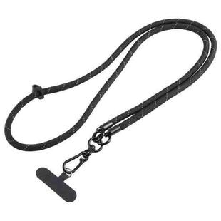 7mm Adjustable Crossbody Mobile Phone Anti-Lost Lanyard with Clip, Length: 75-150cm(Black White fFine Line)