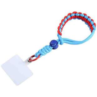 Universal Phone Braided Short Lanyard Phone Anti-lost Hand Strap(Dark Blue Red)