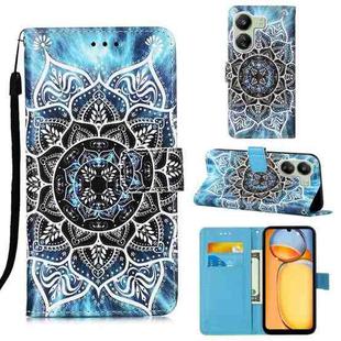 For Xiaomi Redmi 13C Colored Drawing Pattern Plain Weave Leather Phone Case(Undersea Mandala)