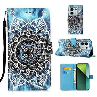 For Xiaomi Redmi Note 13 Pro 5G Global Colored Drawing Pattern Plain Weave Leather Phone Case(Undersea Mandala)