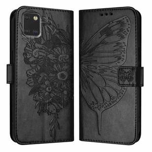 For Samsung Galaxy A81 / M60s /Note10 Lite Embossed Butterfly Leather Phone Case(Black)