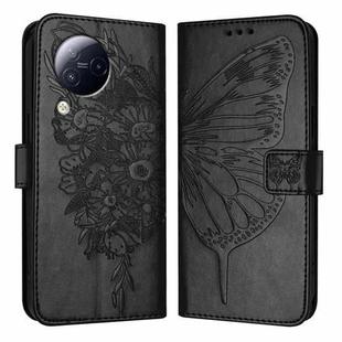 For Xiaomi Civi 3 5G Embossed Butterfly Leather Phone Case(Black)