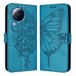 For Xiaomi Civi 3 5G Embossed Butterfly Leather Phone Case(Blue)